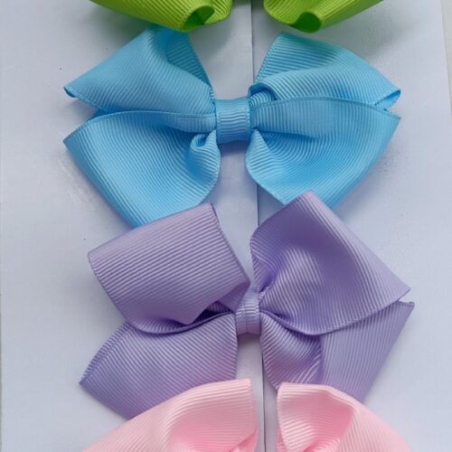 Quad Set: Lemon,Blue,Purple and Pink Hair Bows Mini