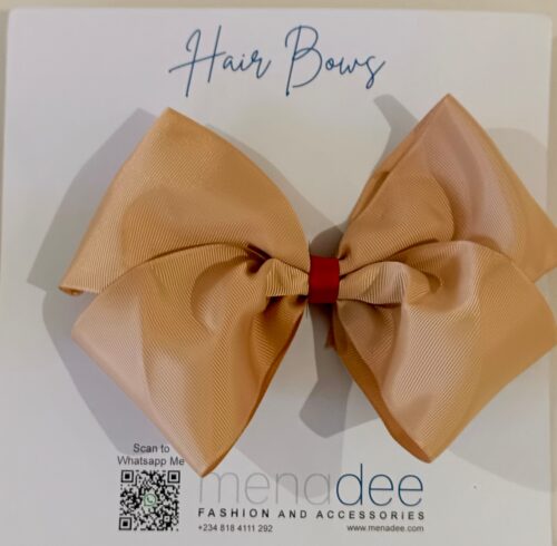 Jumbo: Gold/Wine Hair Bow