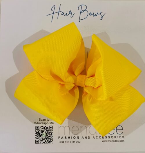 Jumbo: Canary Yellow Hair Bow