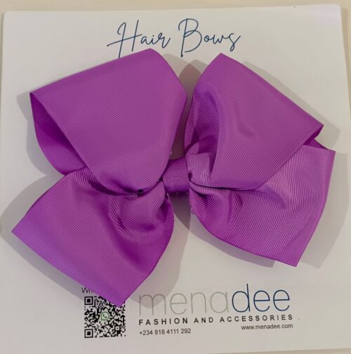 Jumbo: Purple Hair Bow