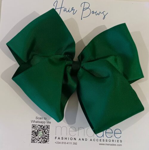 Jumbo: Emerald Green Hair Bow