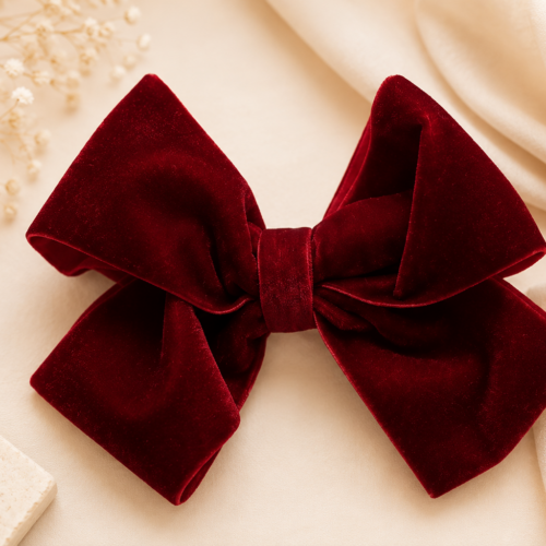 Red Velvet Hair Bow