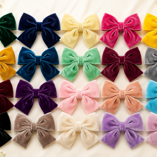 Velvet Hair bows: Kaliedoscope collection